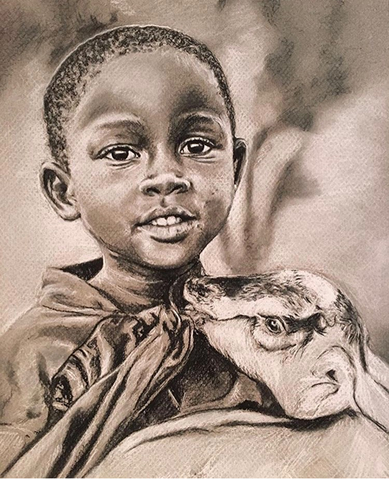 Girl with Goat